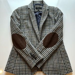 J.Crew Women’s English Plaid Single Button Blazer. Size 4 Petite.